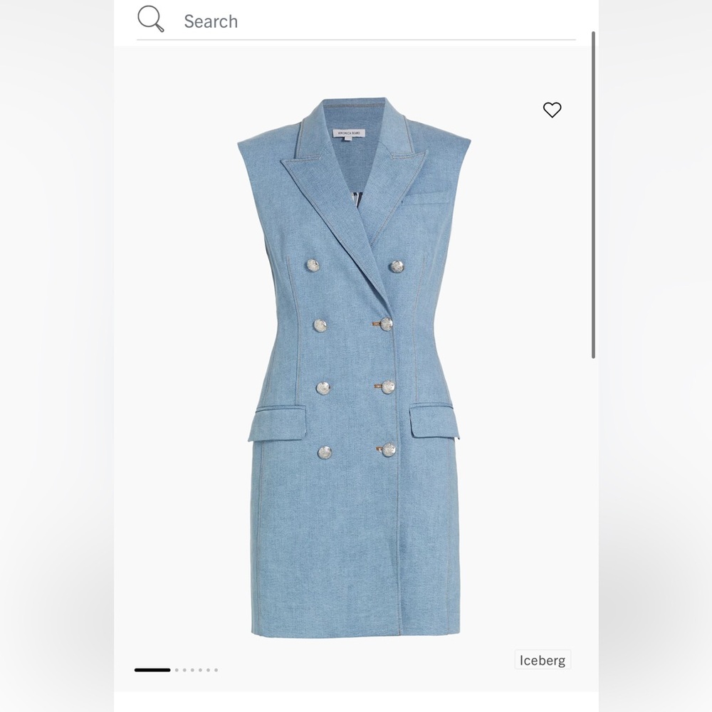Veronica Beard Iceberg Blue Sleeveless Mini Dress
